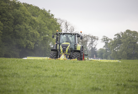 Tractor in field